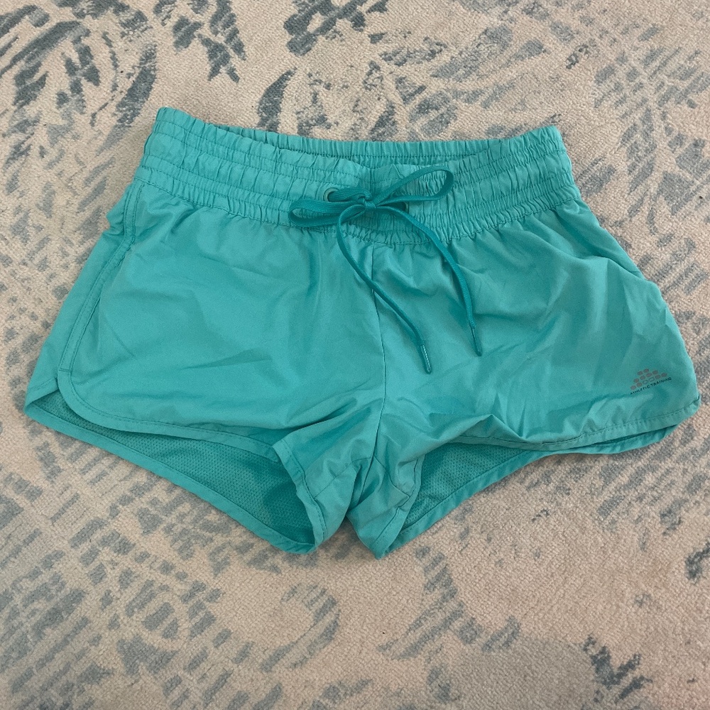 H&M size 4 turquoise running shorts